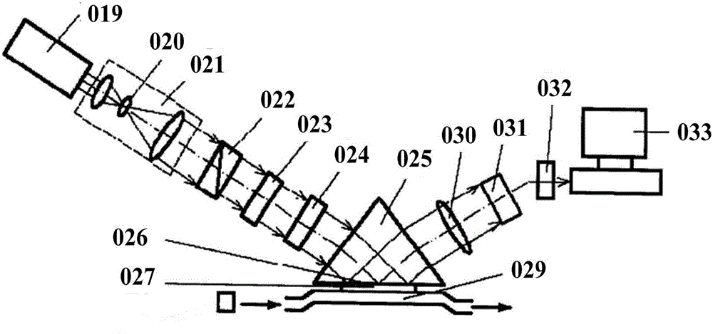 Surface plasmon resonance imaging detection device and its light source