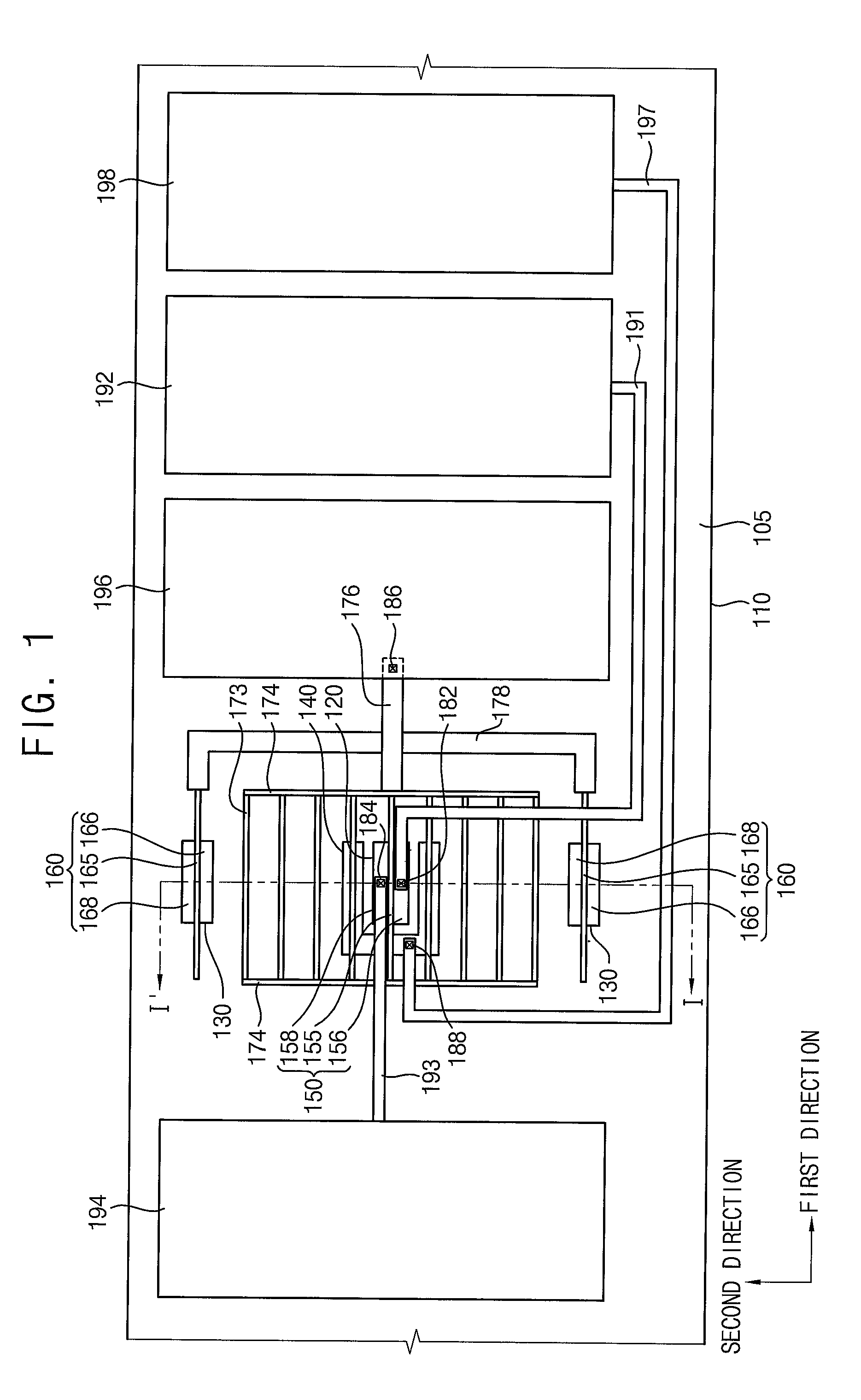 Test structure of a semiconductor device and semiconductor device