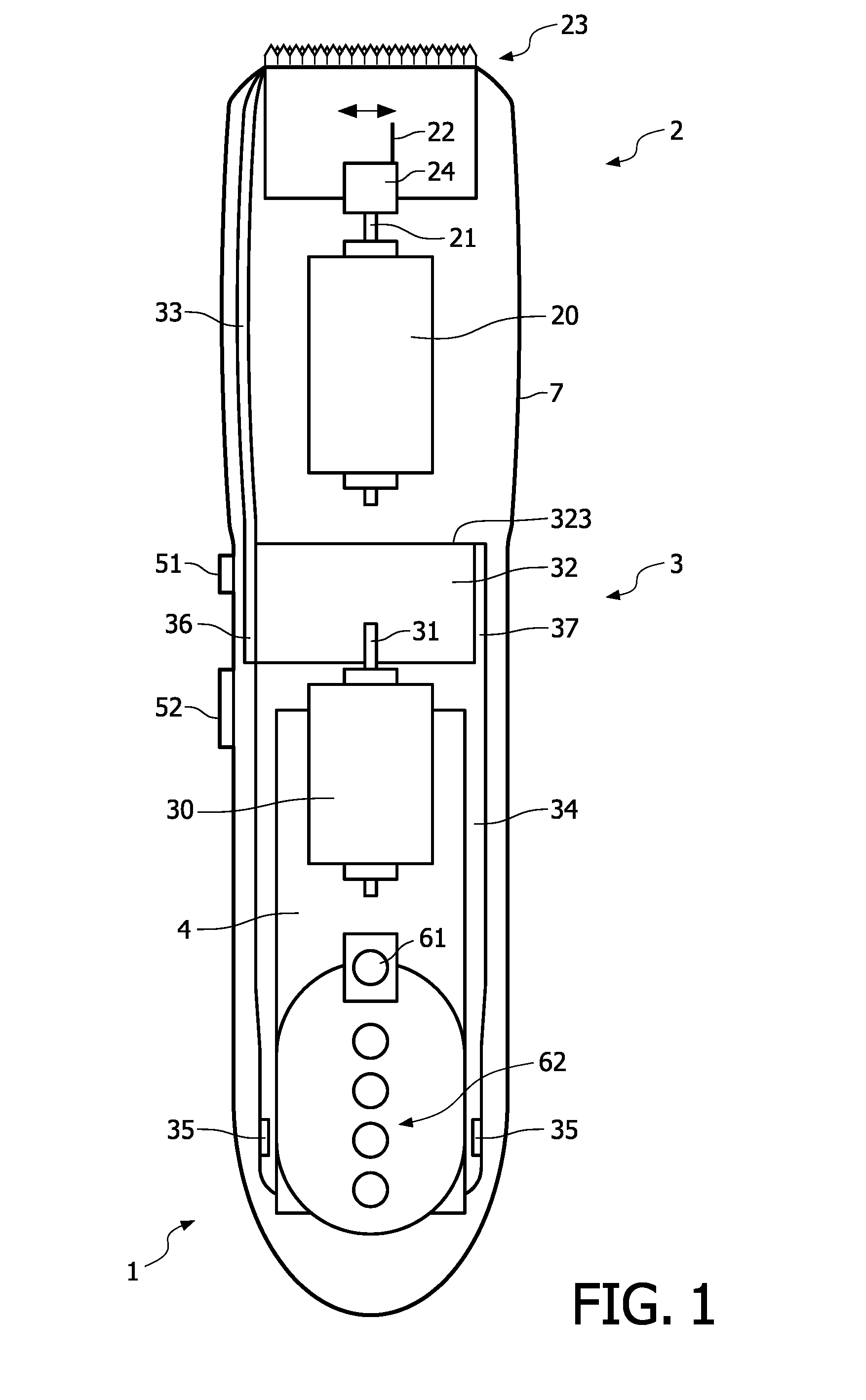 Hair trimmer with suction unit