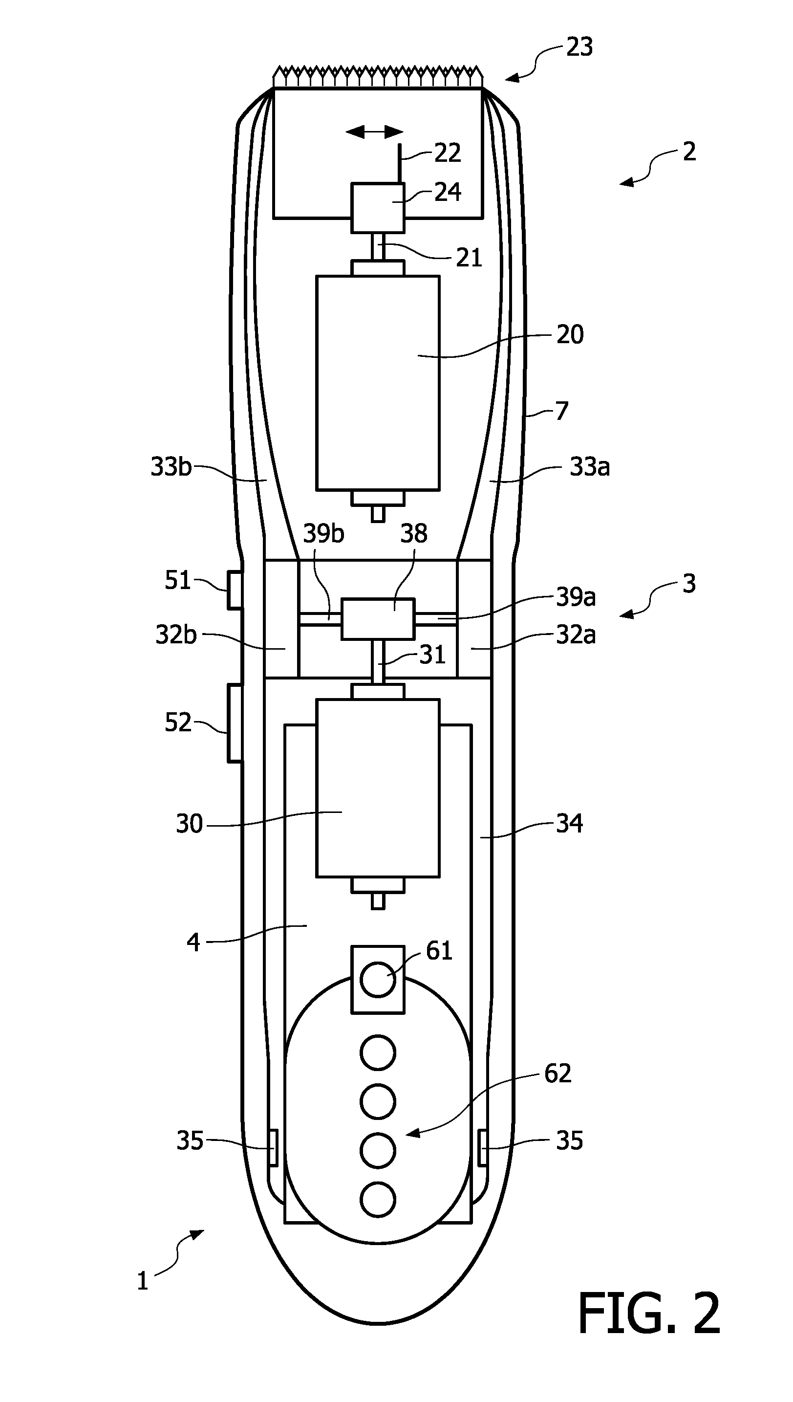 Hair trimmer with suction unit