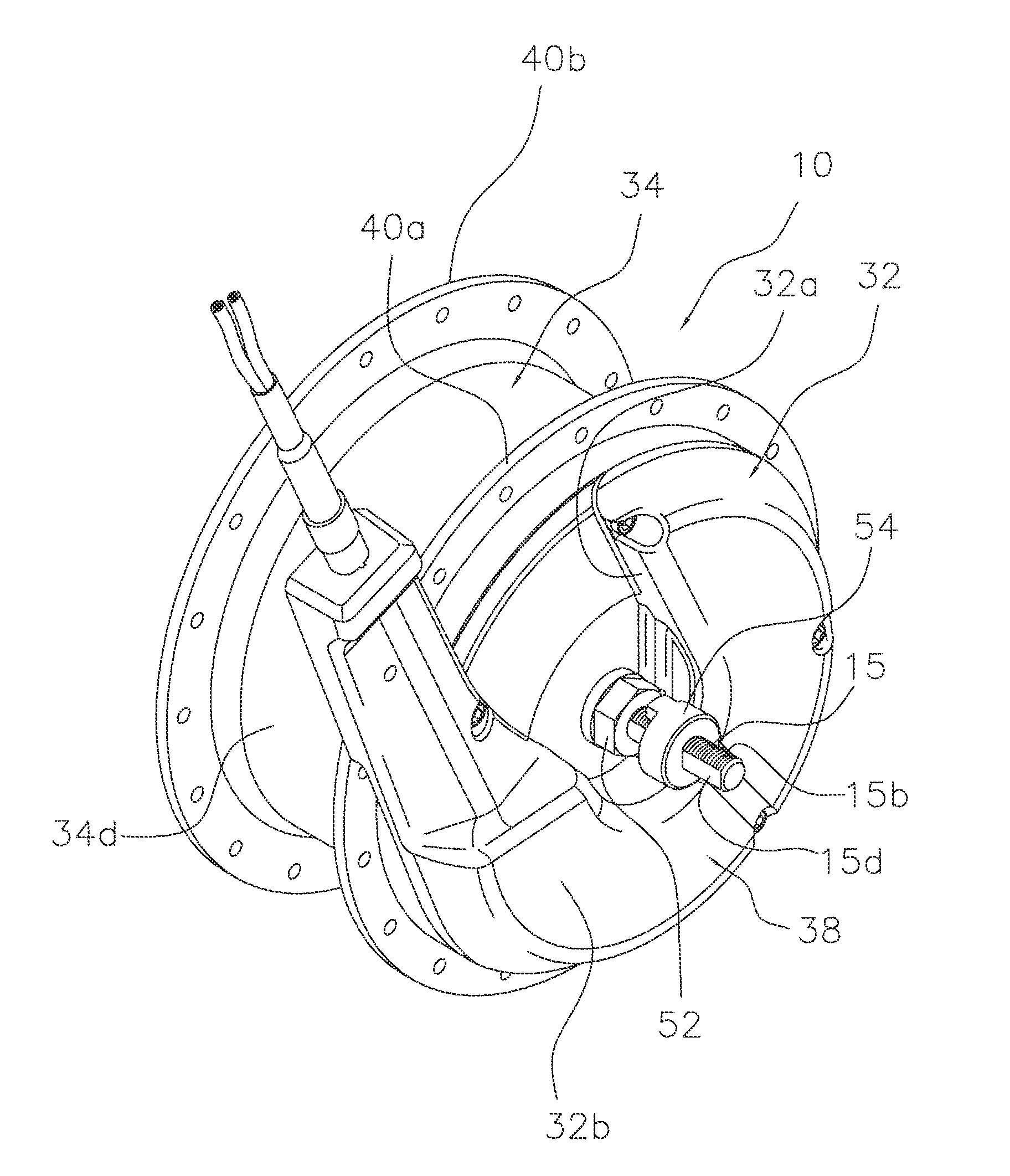 Internal motorized bicycle hub