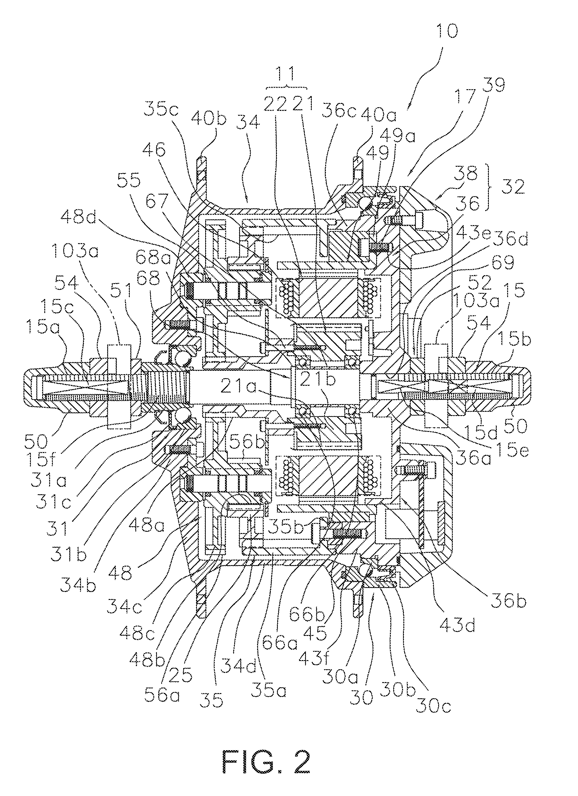 Internal motorized bicycle hub