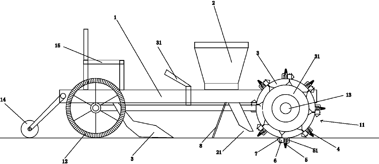 Arid-region corn sowing machine