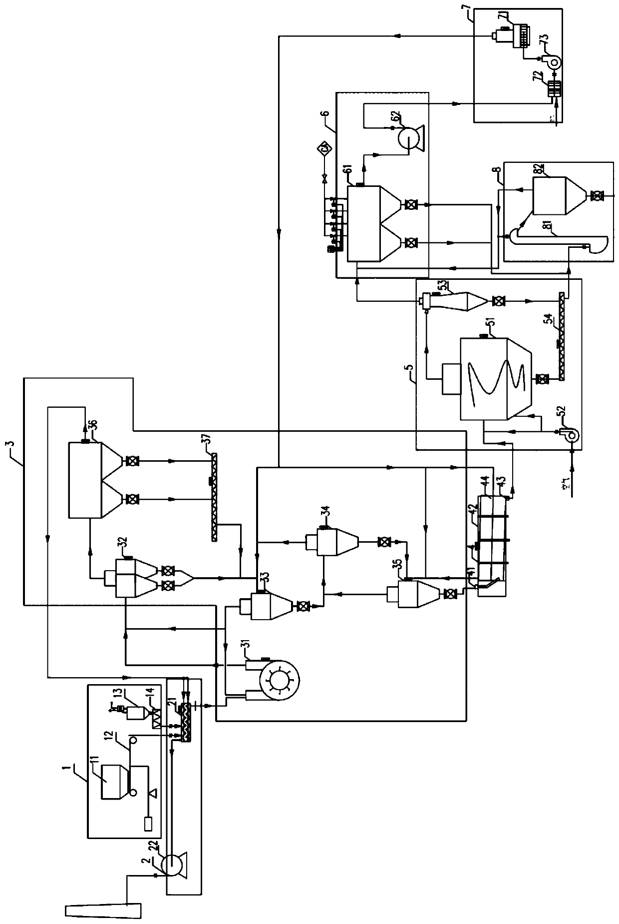 Device and method for producing type II anhydrous gypsum from phosphogypsum