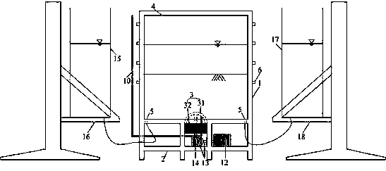 Excavation test device and method for subsea shield tunnel under seepage conditions
