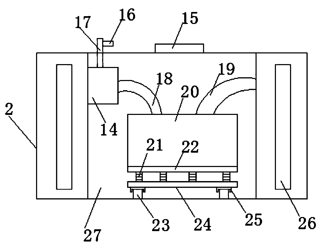 A detection device for heat dissipation performance of automobile engine radiator