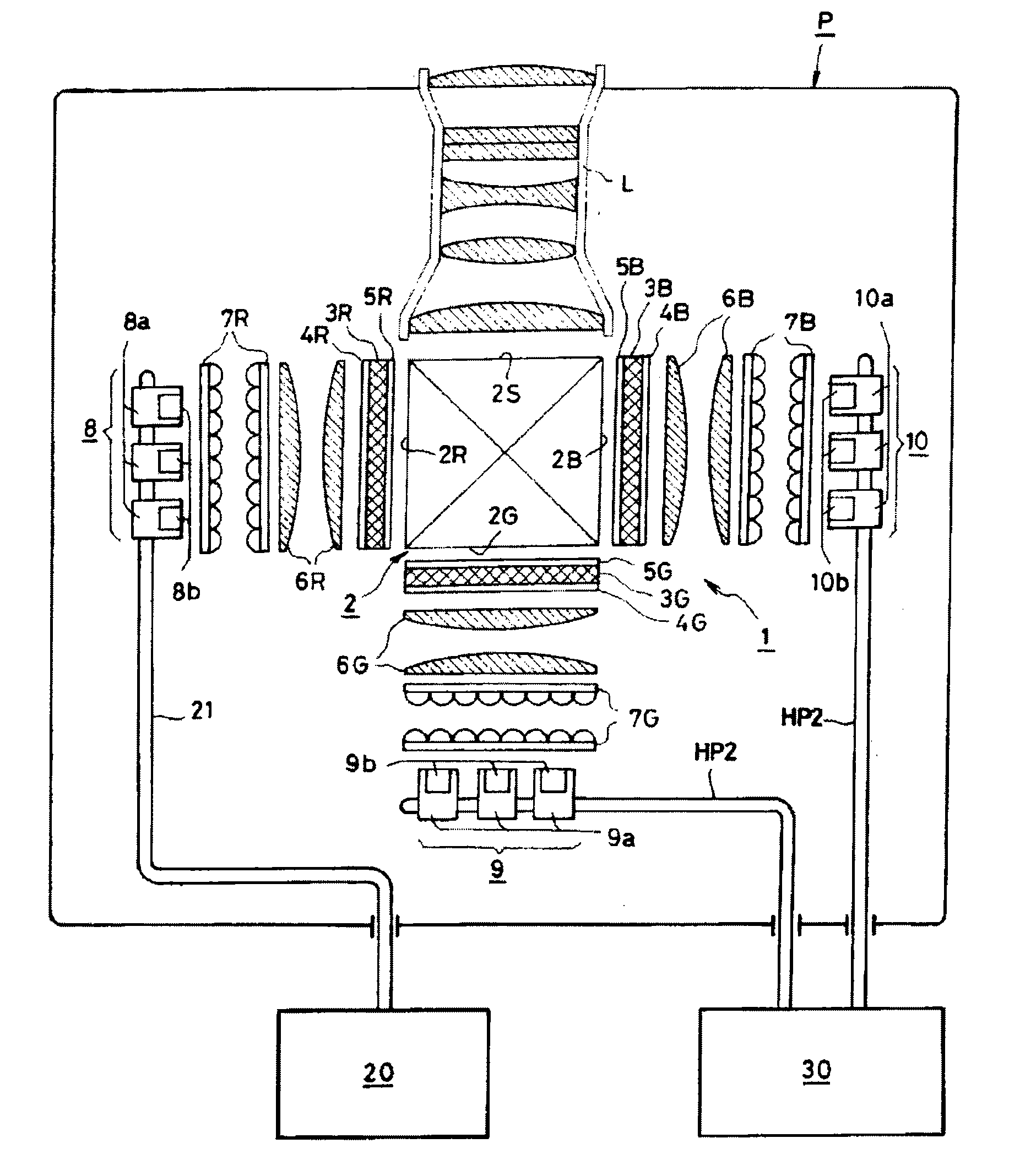 Projection type image display device