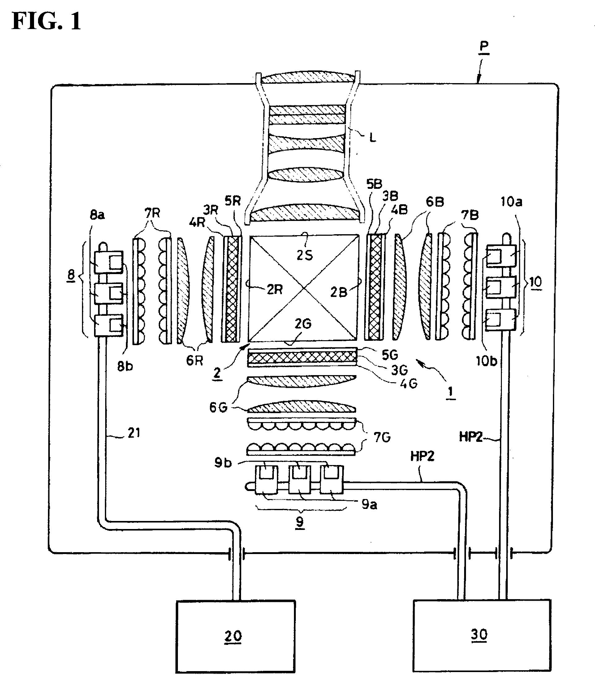 Projection type image display device