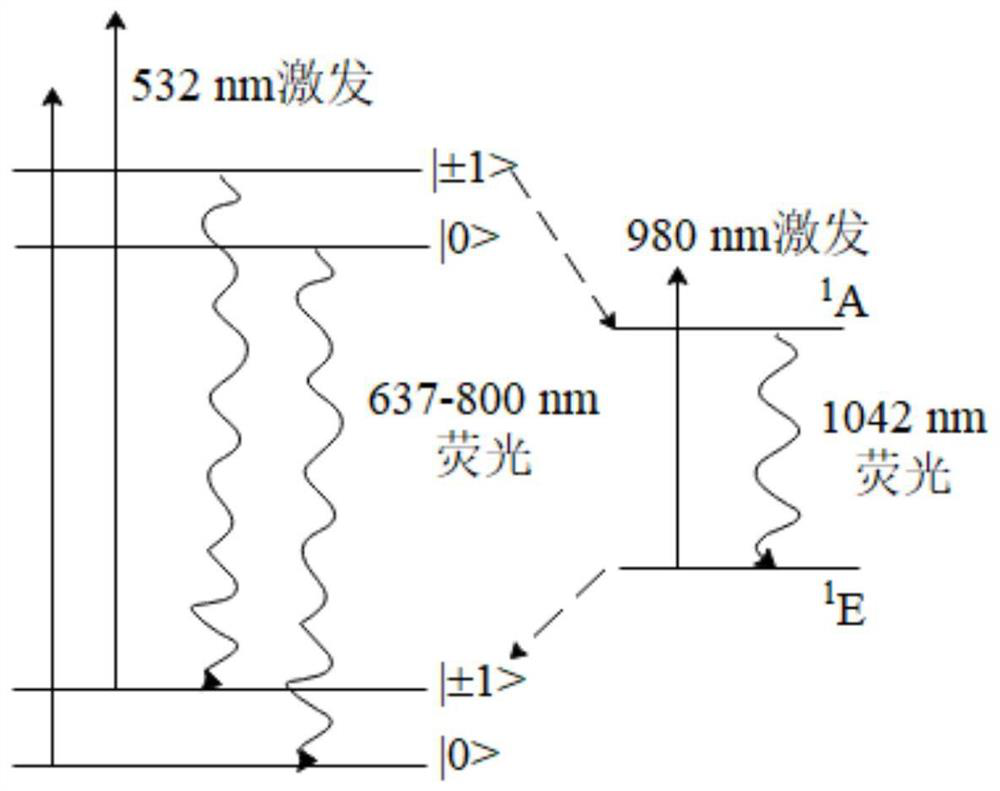 Diamond NV color center fluorescence high-efficiency collection device