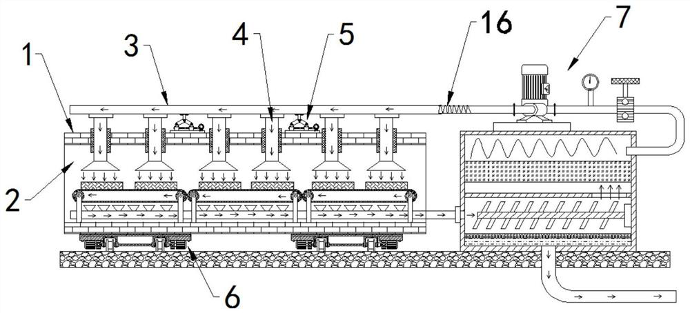 A green body drying device for energy-saving wide-body kiln