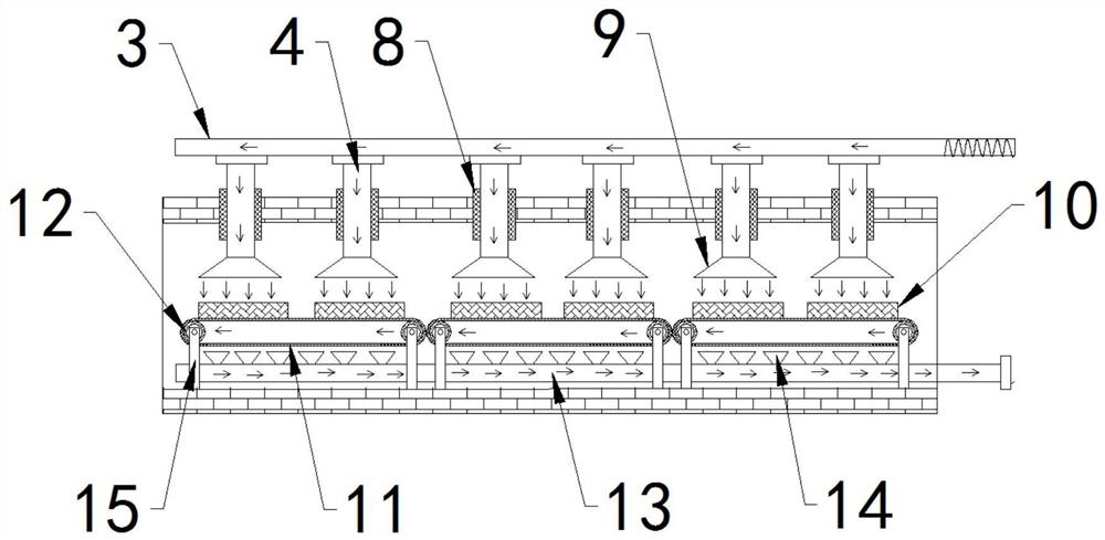 A green body drying device for energy-saving wide-body kiln