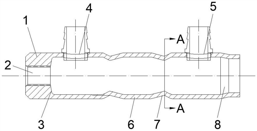 Novel construction steel bar sleeve