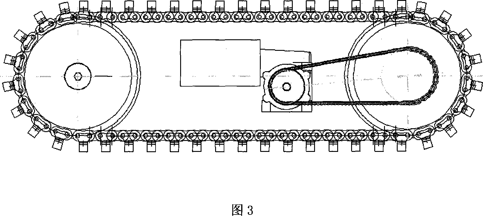 Urban discharging pipeline robot of closed caterpillar differential driven