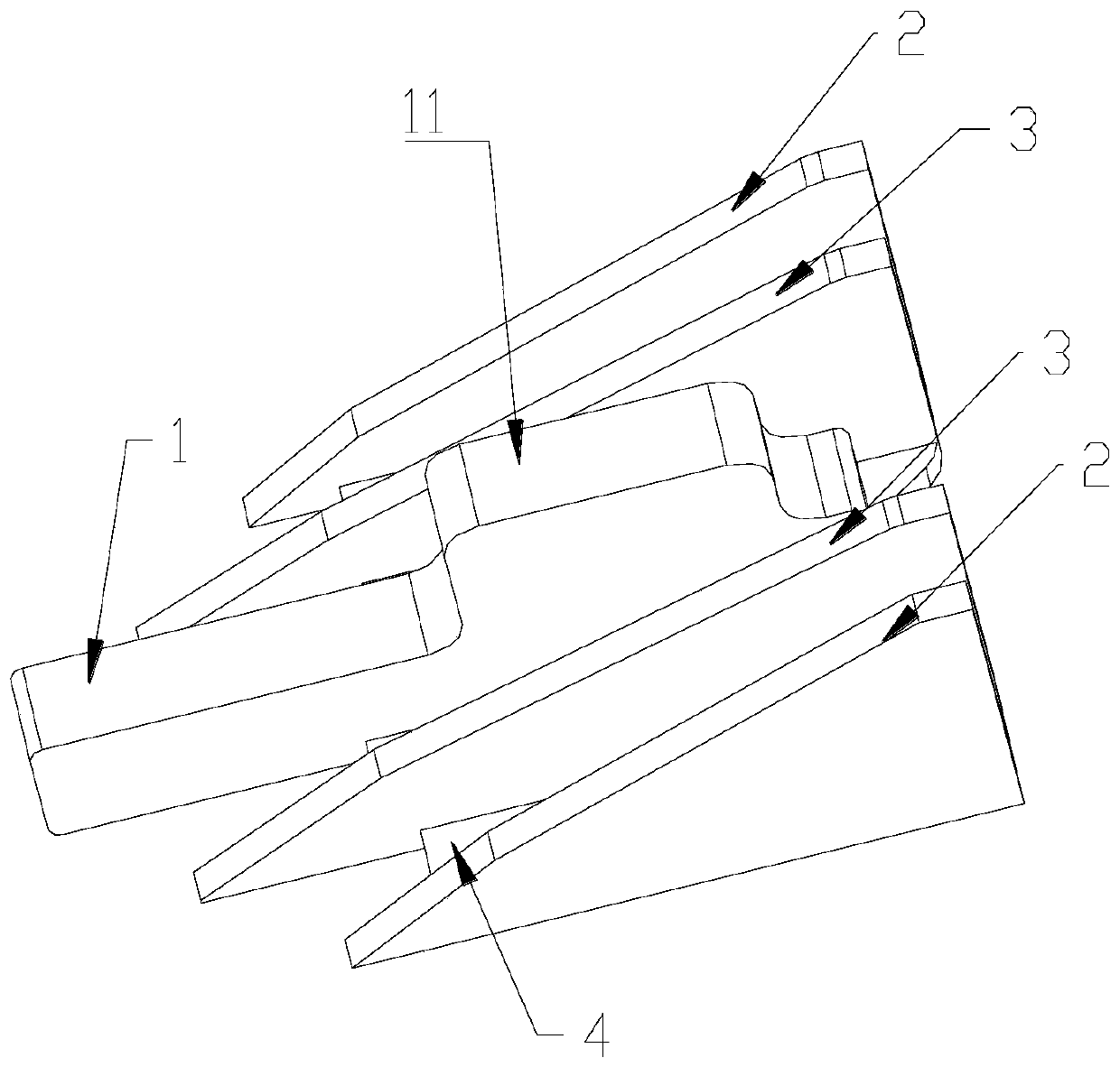 Nail pushing plate adaptive to suturing nail, and manufacture method