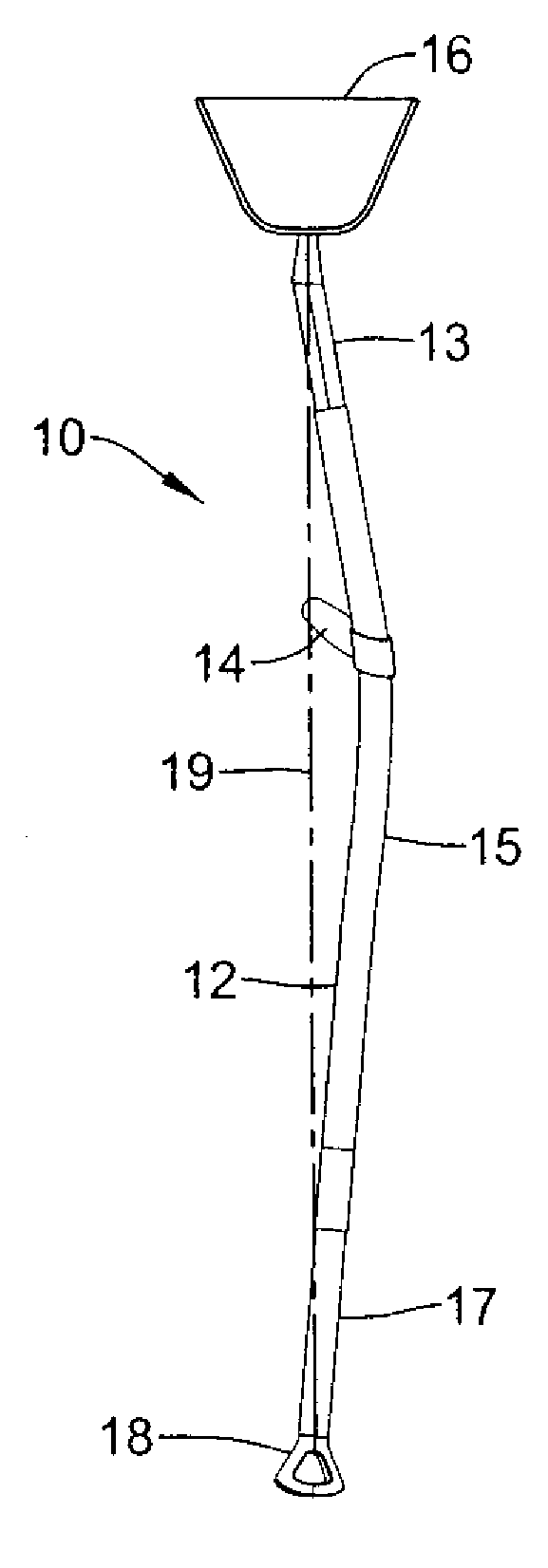 Biomechanically derived crutch