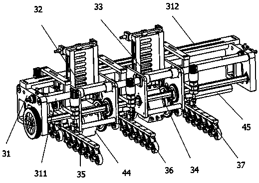 Bag opening card sticking device of hand bag machine