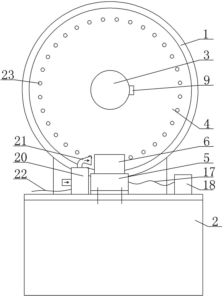 Pumping unit brake structure with heat radiating function