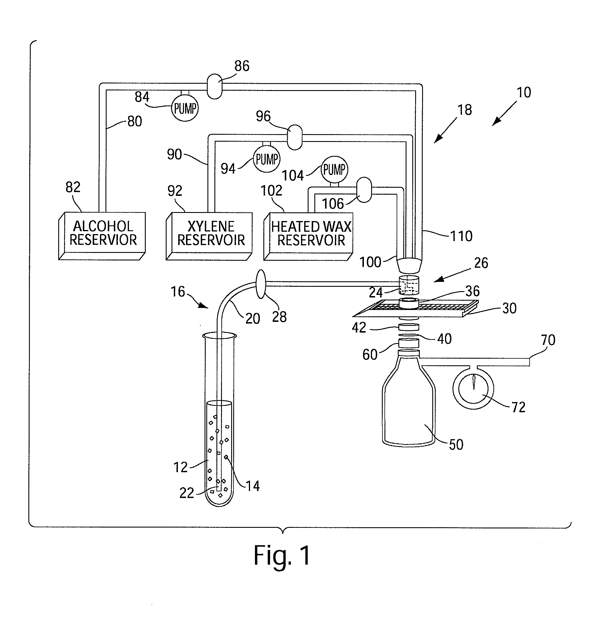 Method and apparatus for preparing cells for microtome sectioning and archiving nucleic acids and proteins