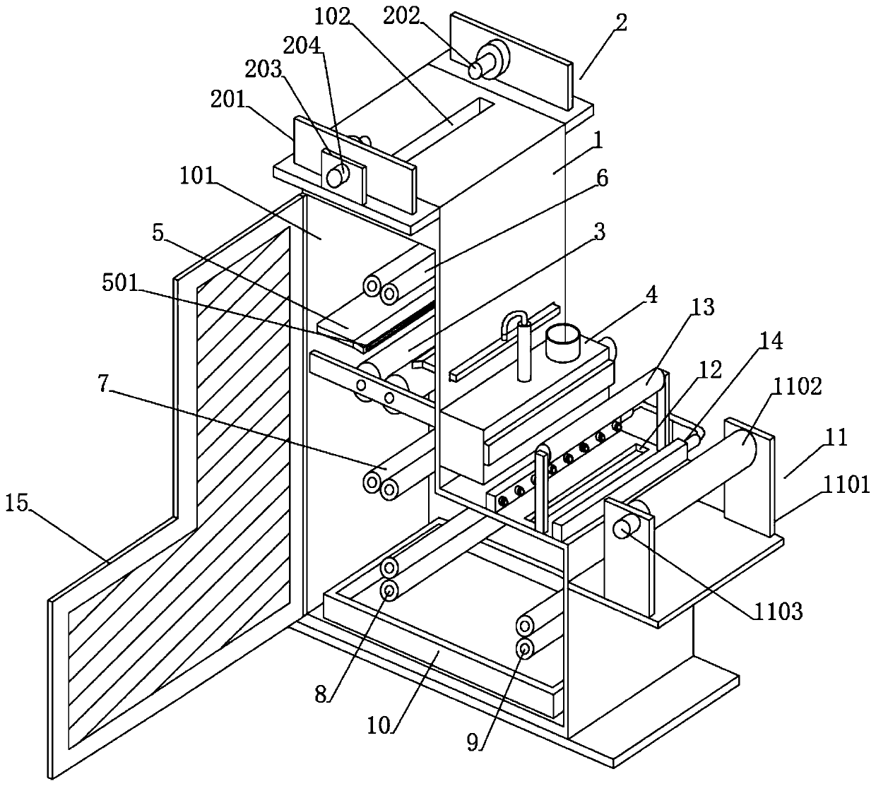 Textile fabric double-sided printing and dyeing equipment for open-width fabric processing