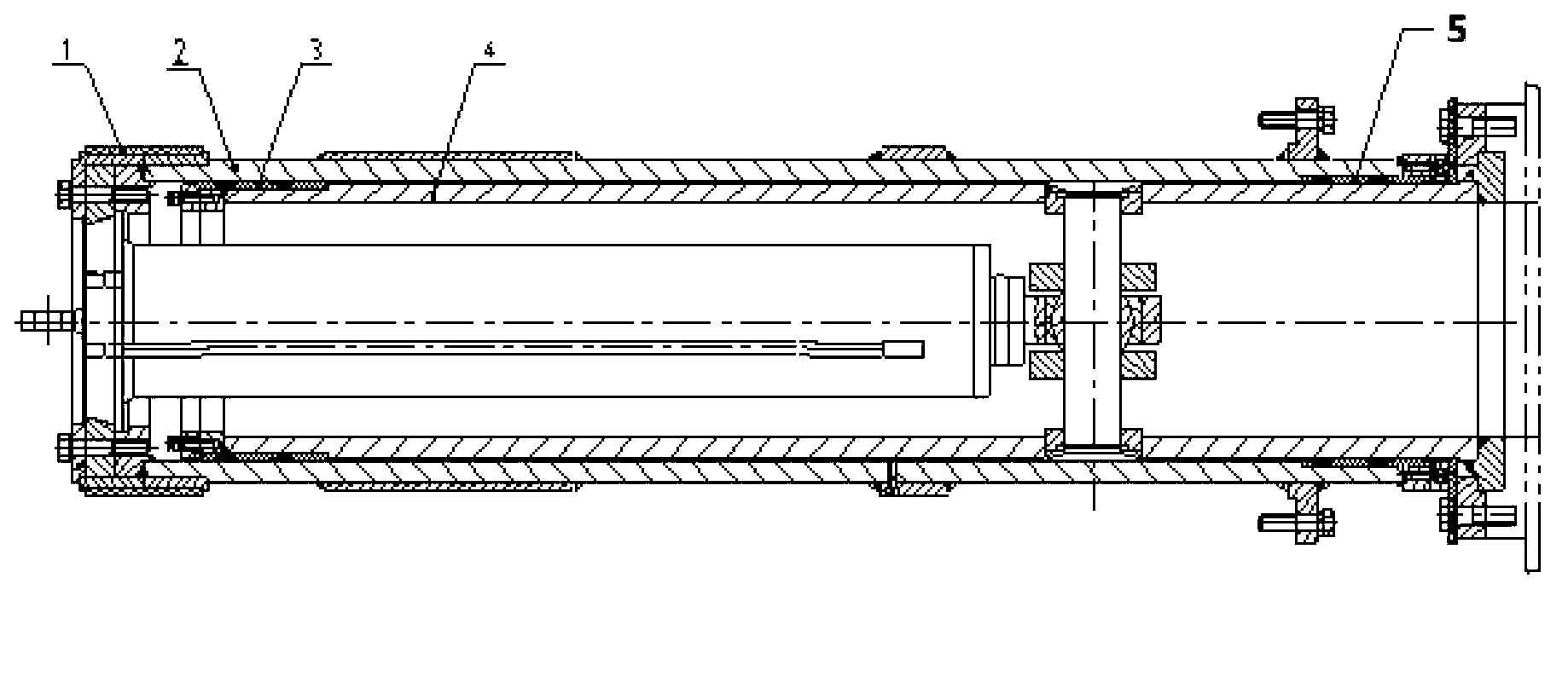 Upright post structure for operation of fully slewing drilling machine