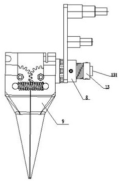 Combined crank rocker type transplanting mechanism