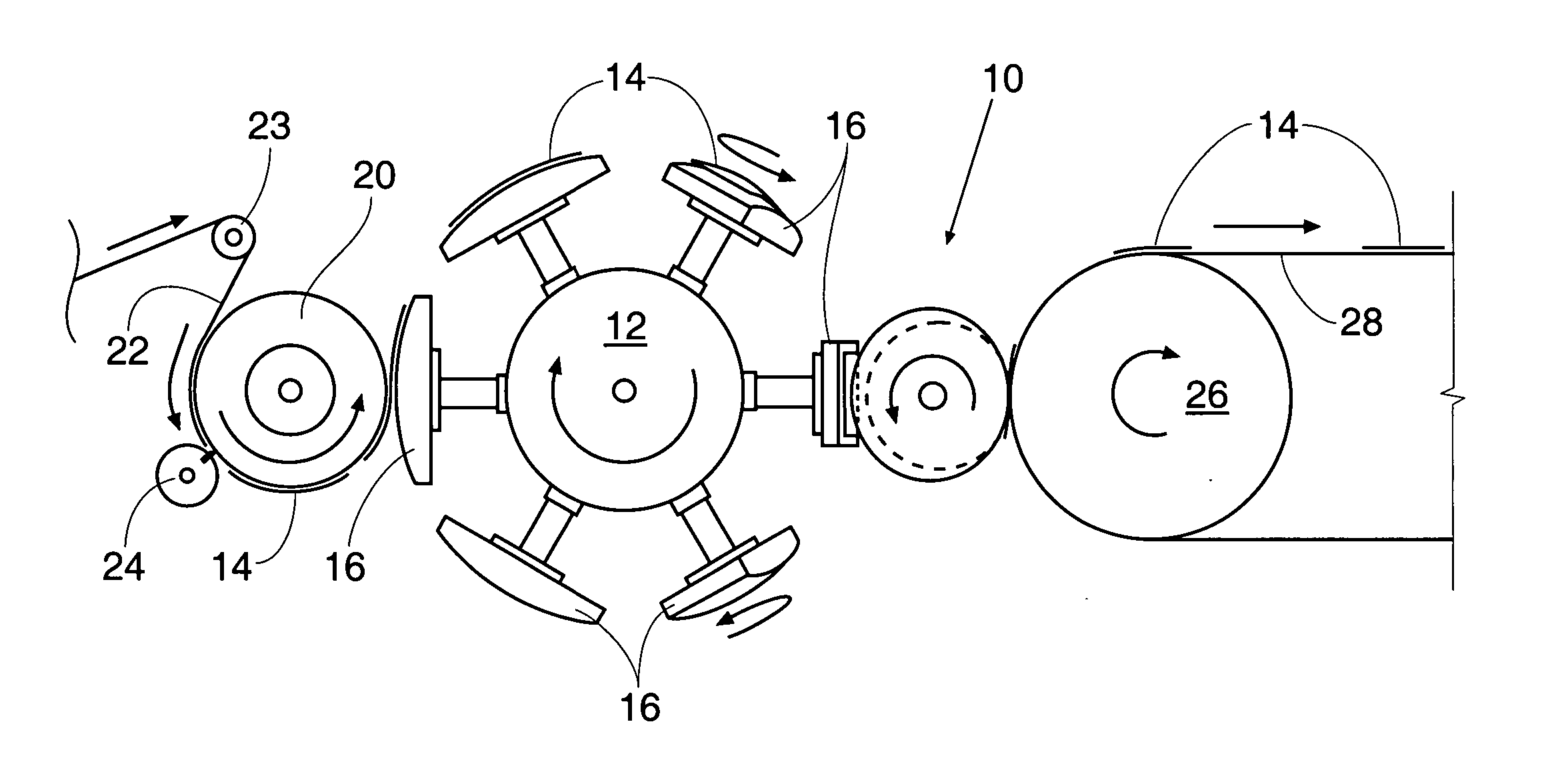 Article transfer and placement apparatus