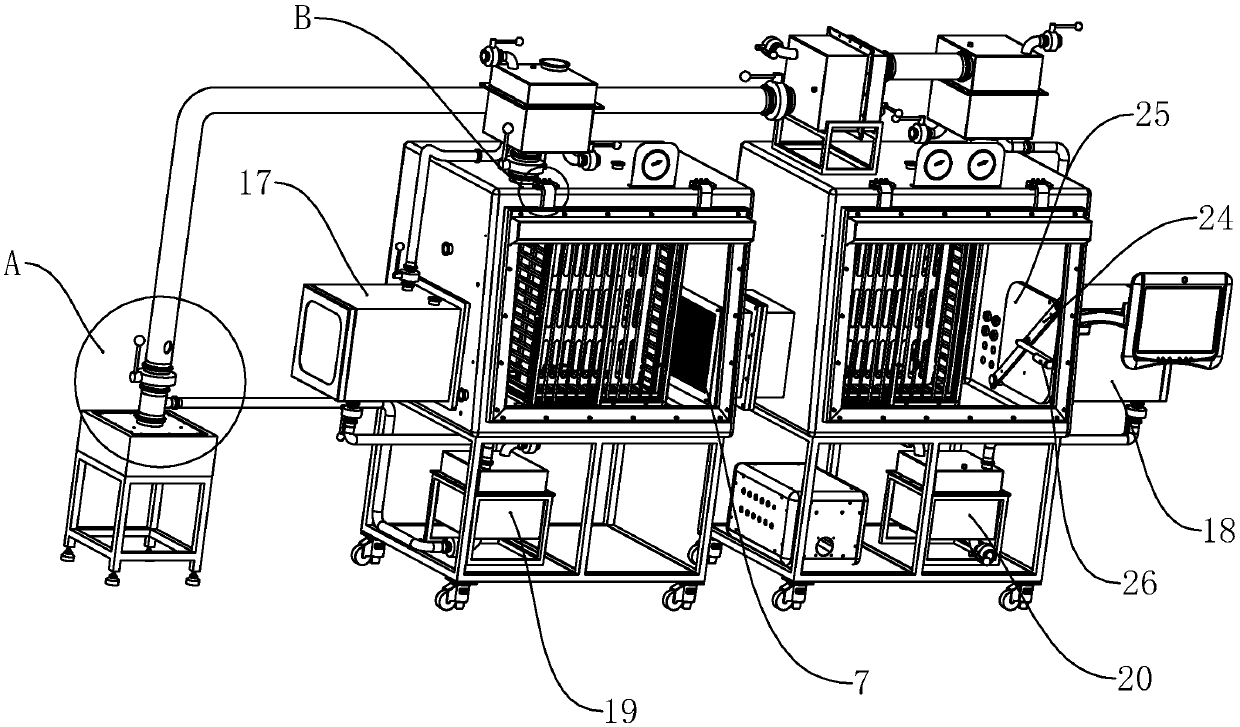 High-grade biological safety protection type pathogen airborne transmission experiment device for medium-sized and large animals