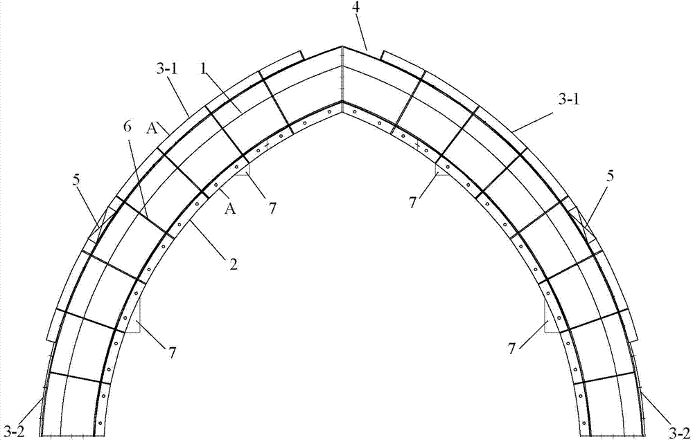 In situ cast-in-place bare concrete window fence, window fence template and construction method