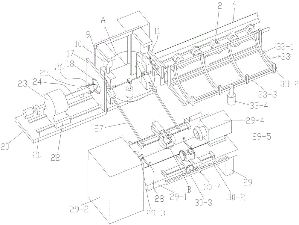 Full-automatic bamboo tube machining production line