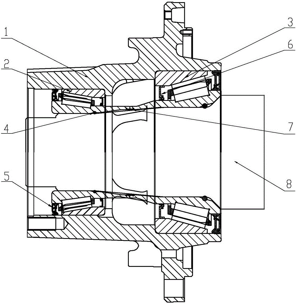 Novel heavy truck car hub unit