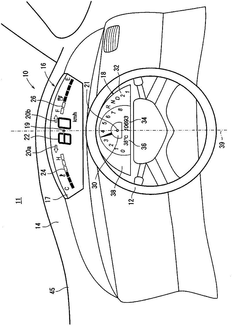 Vehicular display device, vehicle with vehicular display device