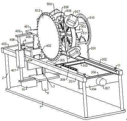 A glass surface damage repair equipment