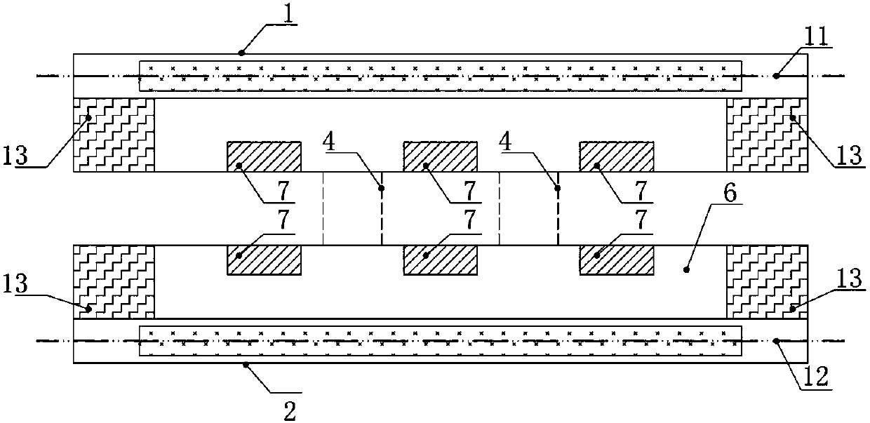 Separating-type underground excavated double-deck metro station