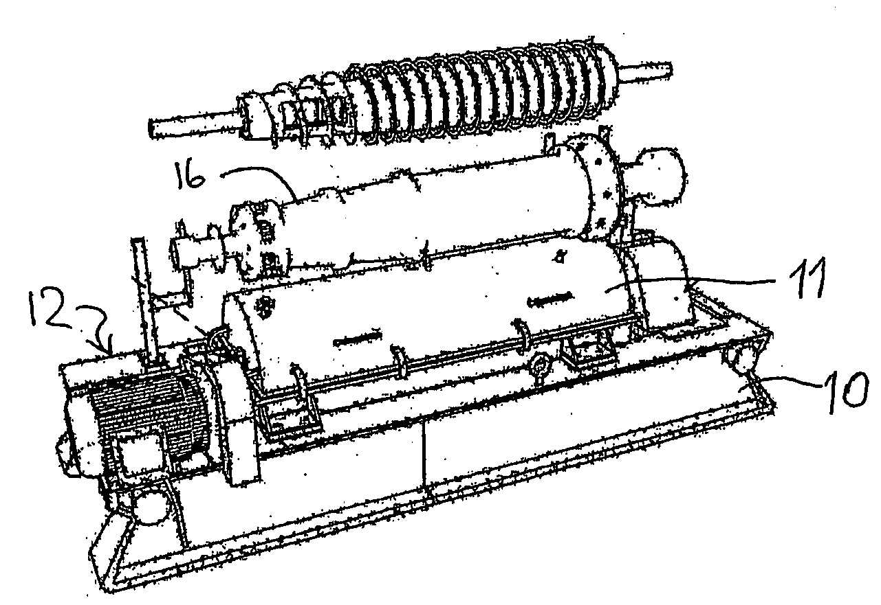 Centrifuge with shaping of feed chamber to reduce wear