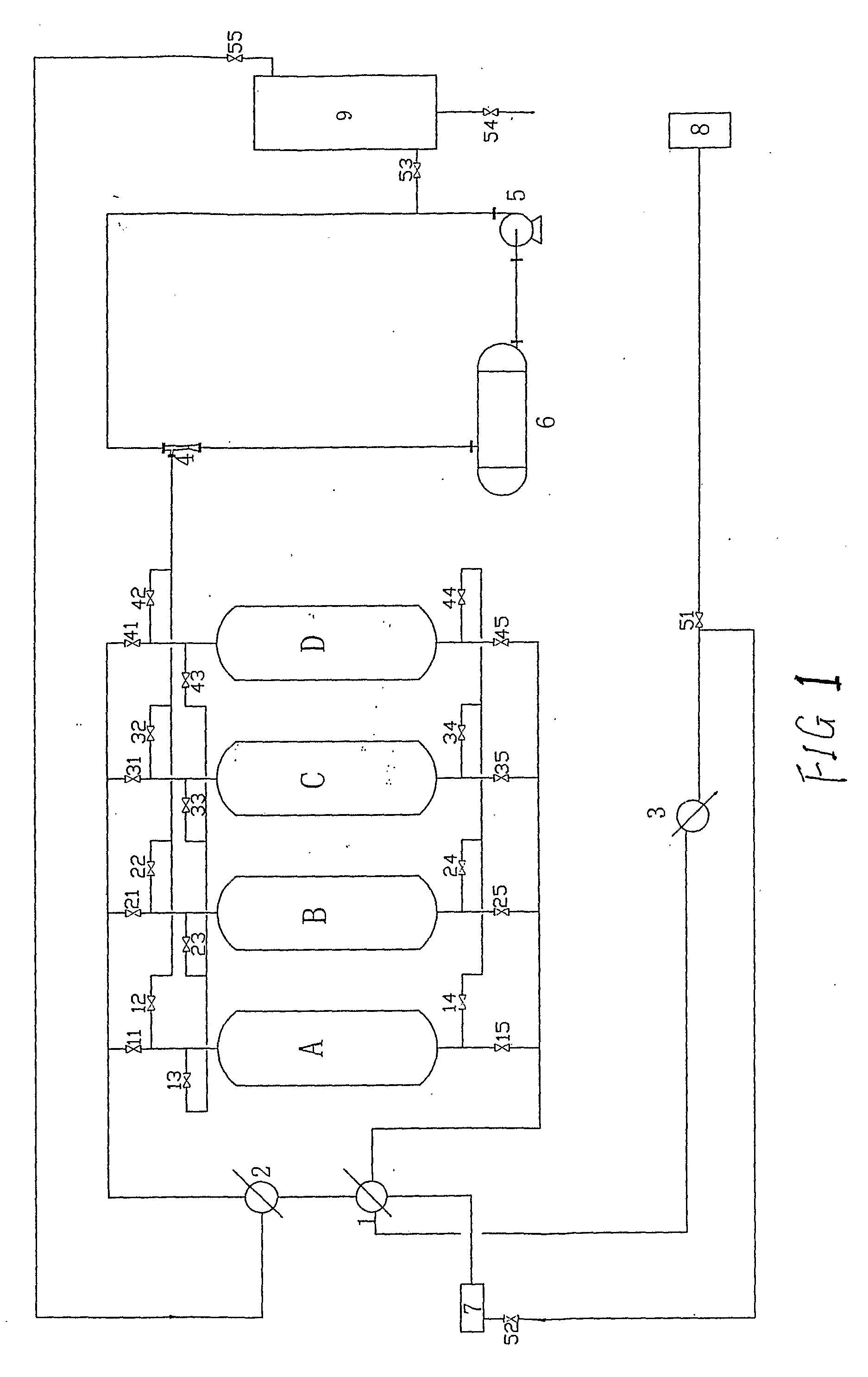 Method of anhydrous Ethanol Production Using Circulation by Multiple Towers Alternation