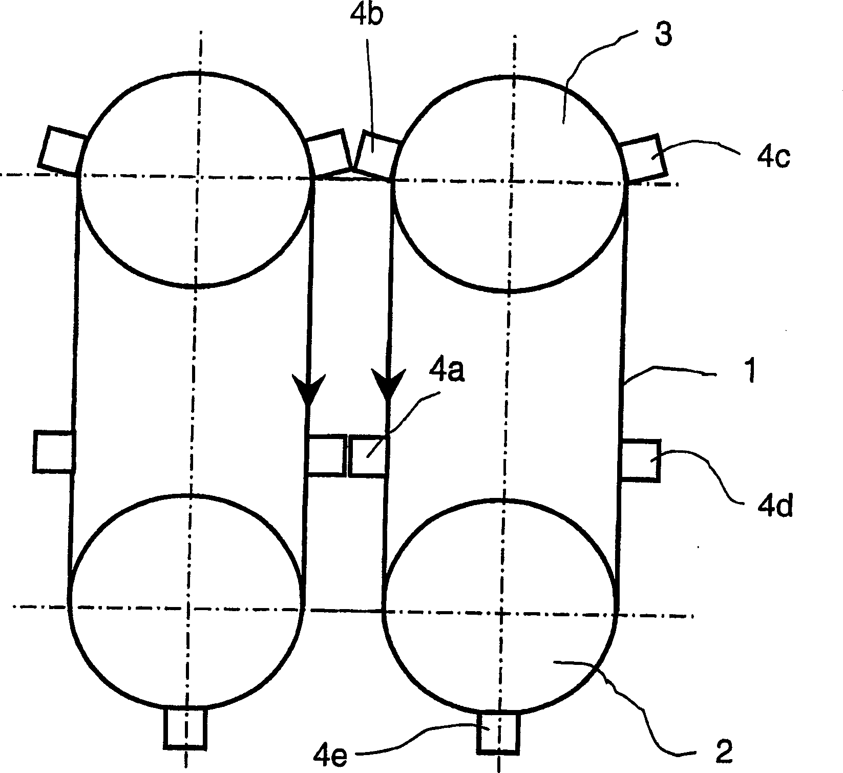 An apparatus for driving one or more processing stations, and a chain for use in the apparatus