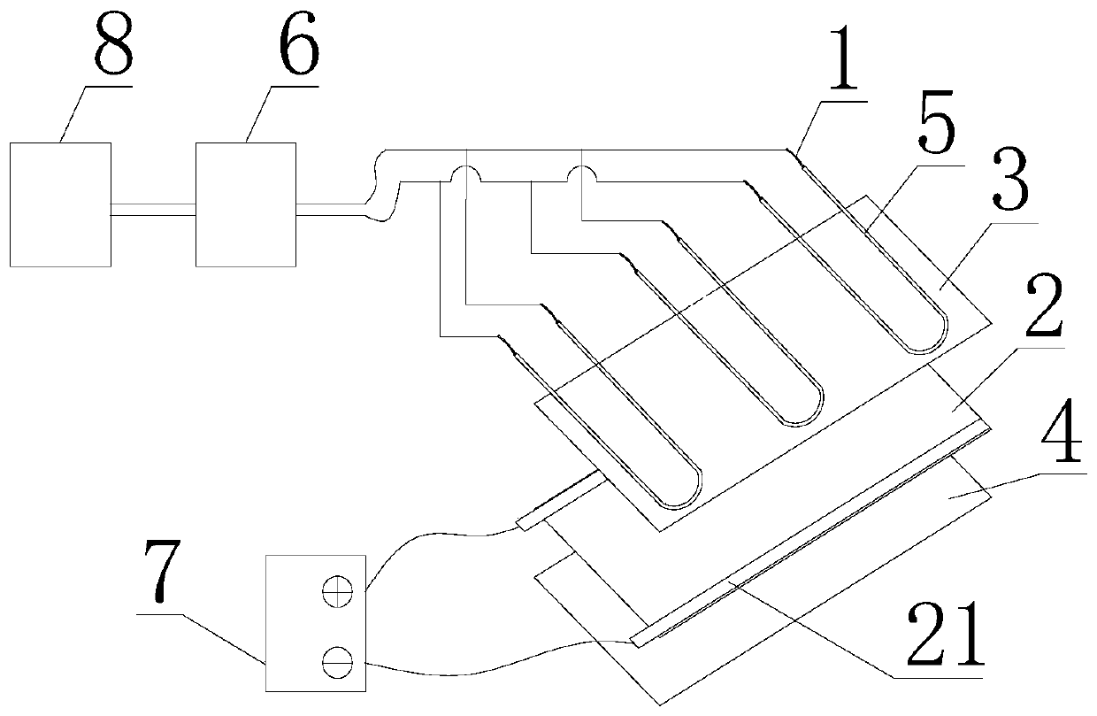 An icing monitoring and melting system based on fiber grating and graphene film