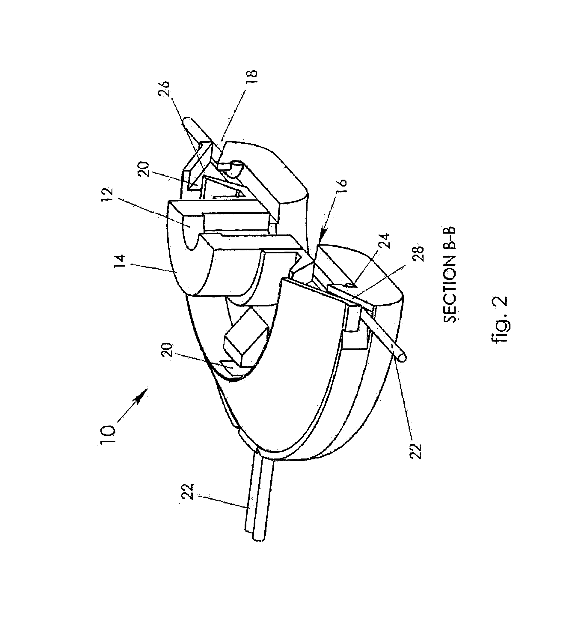 Ramped Connector And Blade For Use With Rotary Head Assembly