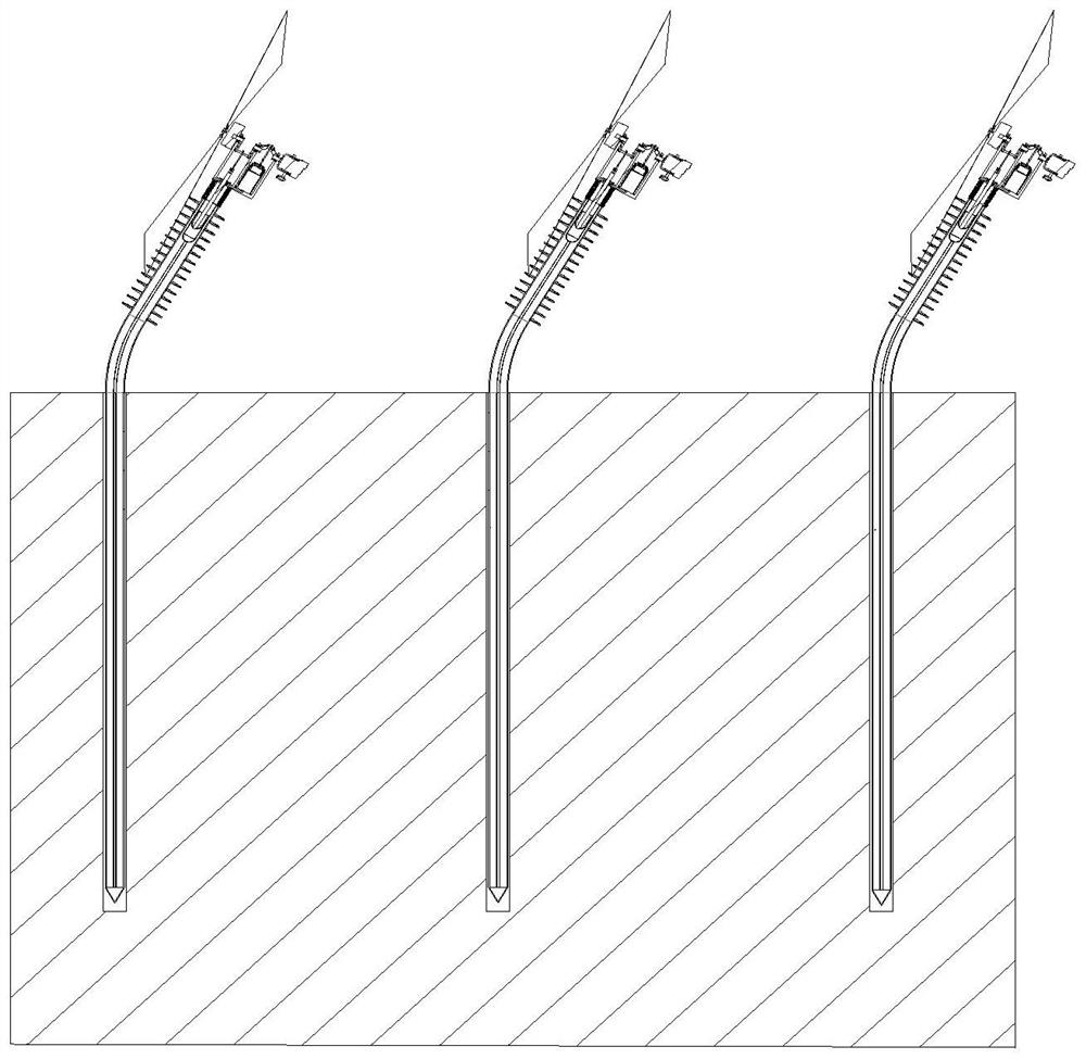 Device for waste dump accumulated temperature treatment and heat energy and wind energy cooperative power generation and heat dissipation