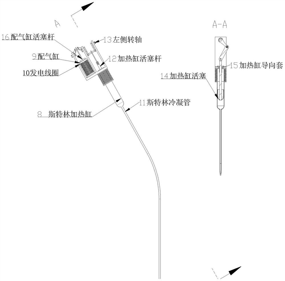 Device for waste dump accumulated temperature treatment and heat energy and wind energy cooperative power generation and heat dissipation