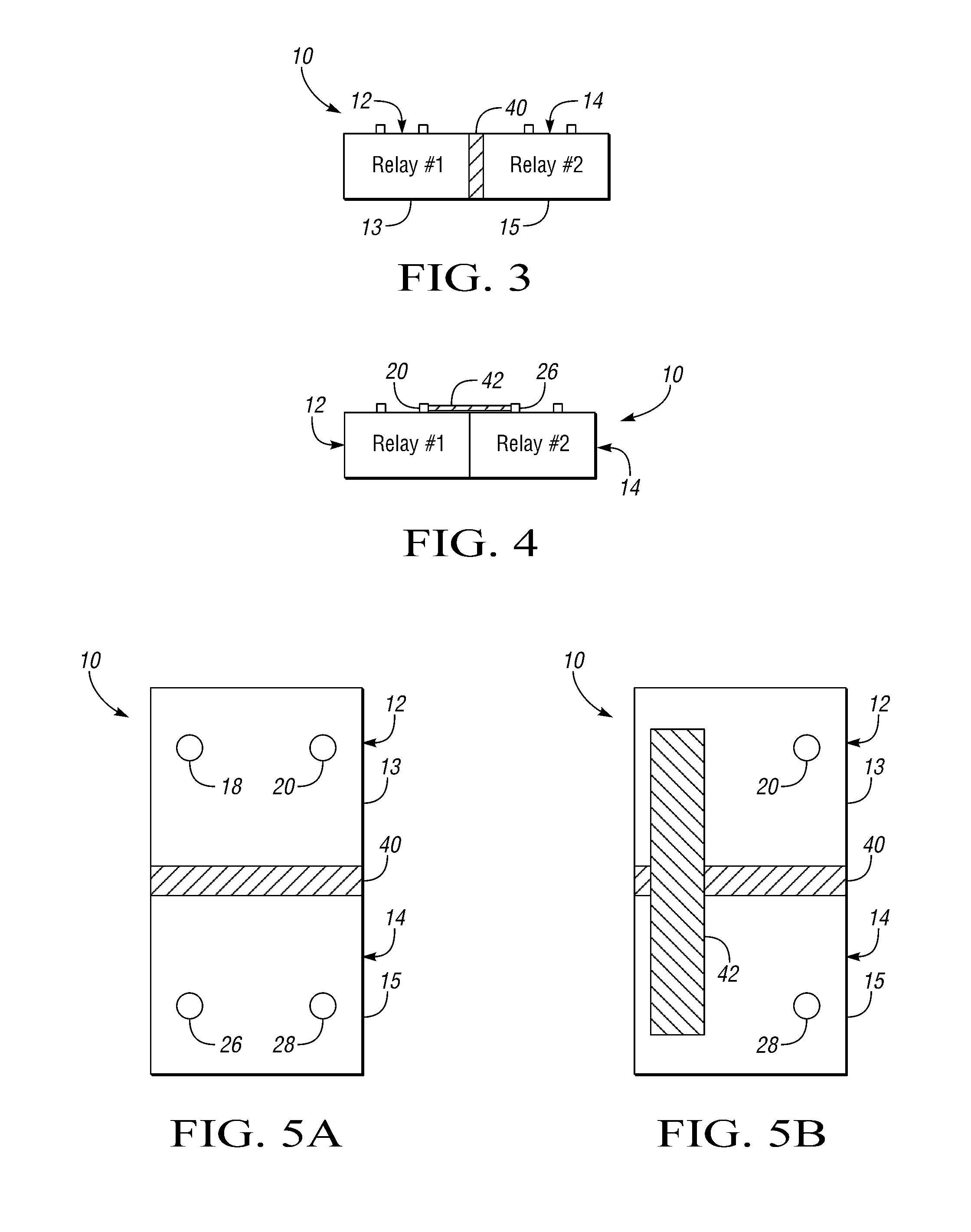 Relay system having dual relays configured as heat sinks for one another