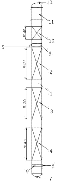 Atmospheric analytical recovery tower for high-ammonia-content wastewater