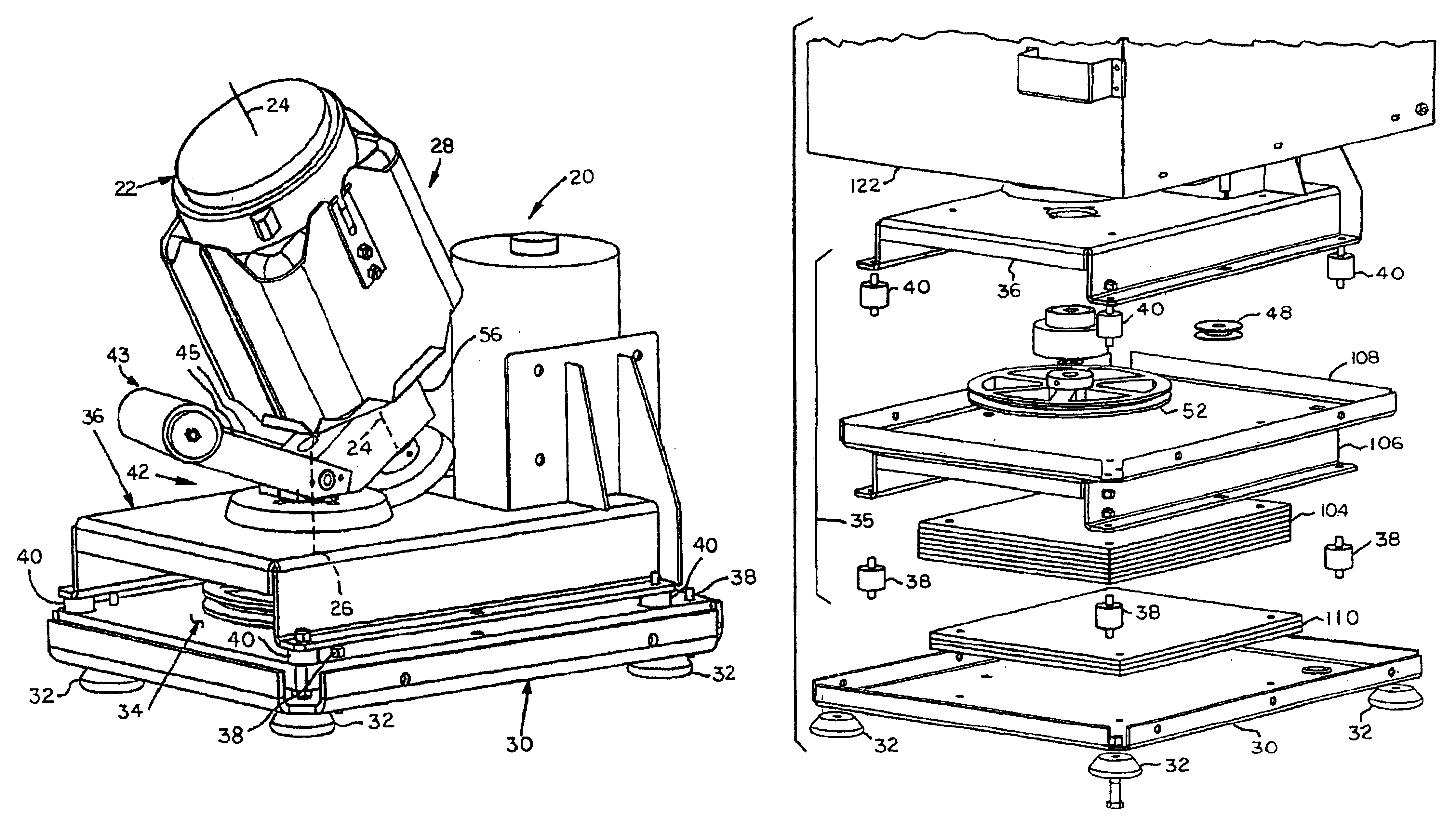 Paint mixer with damping frame