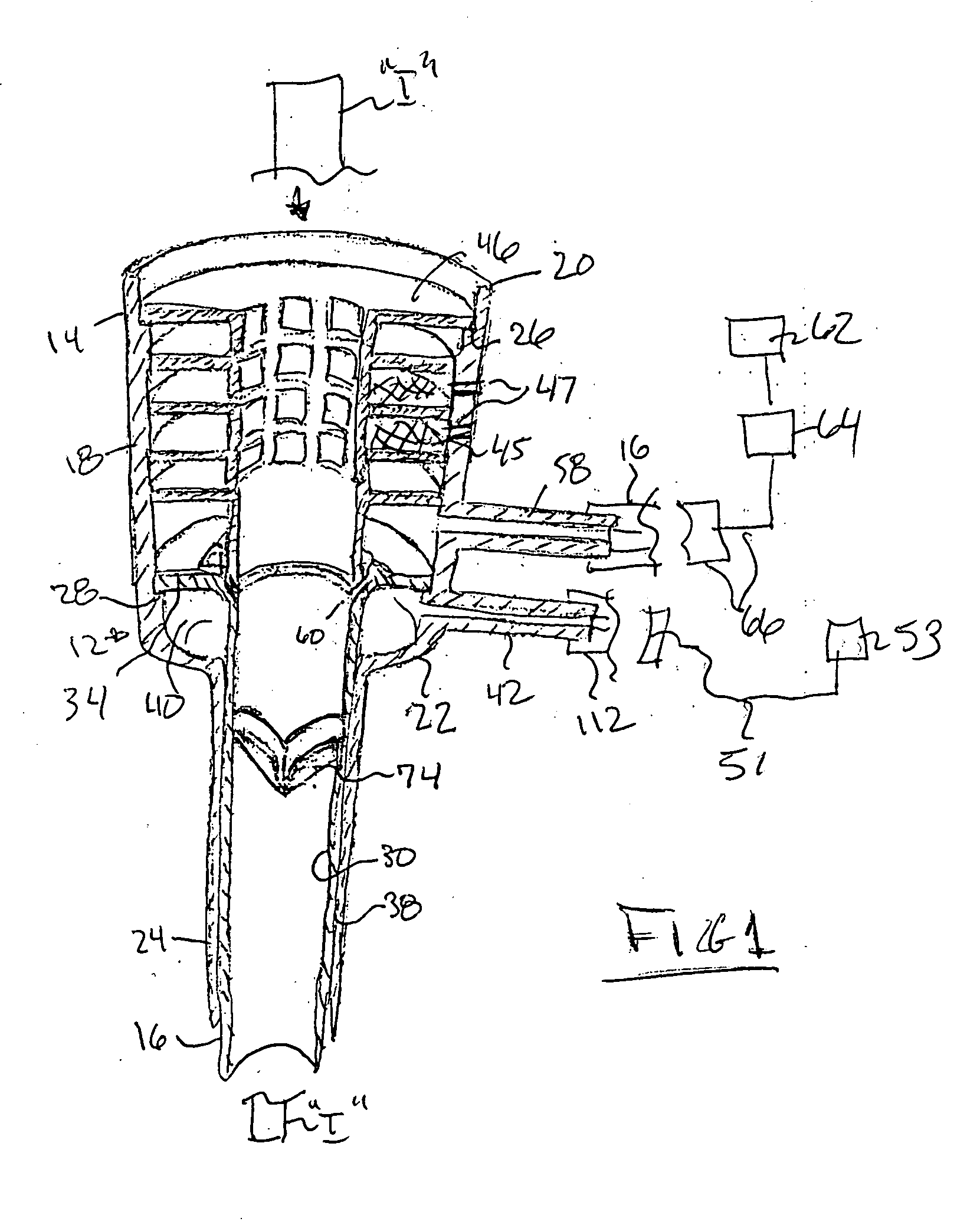 Gas flow trocar arrangement