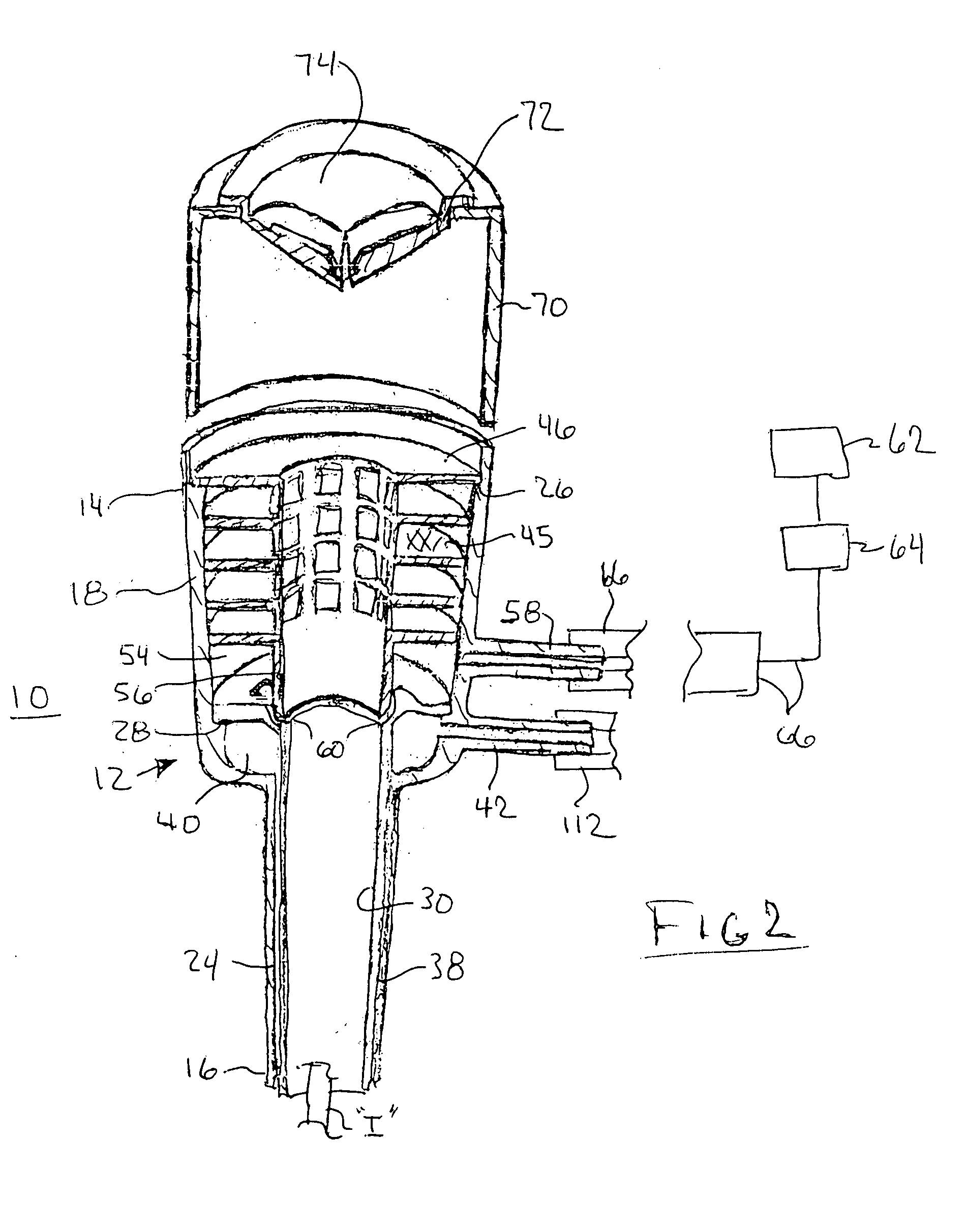 Gas flow trocar arrangement