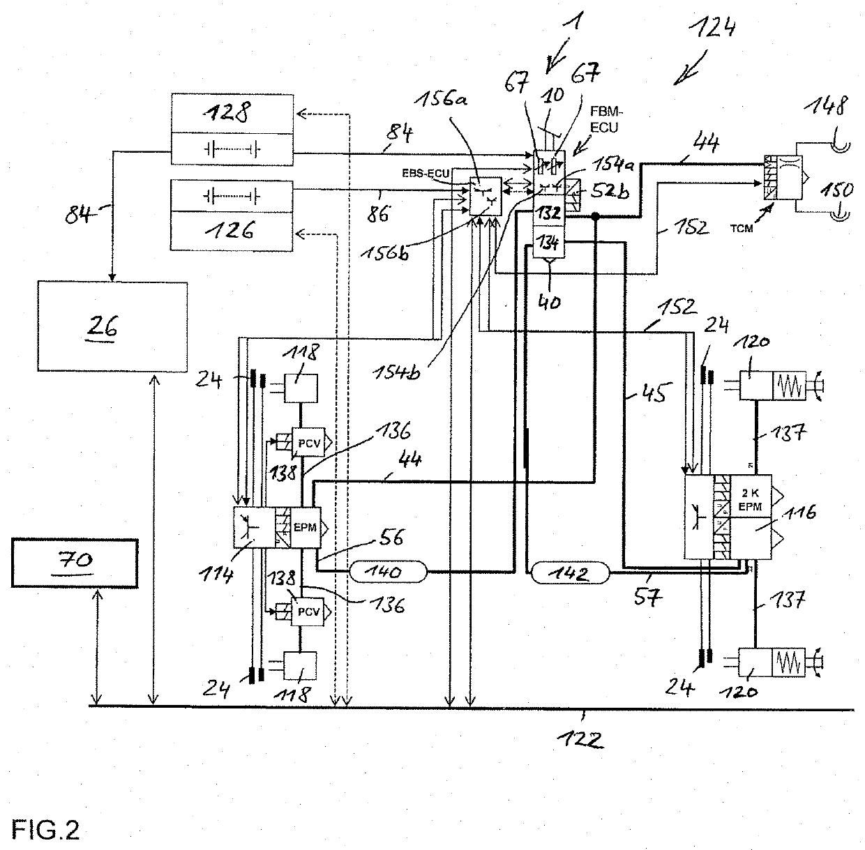 Electric apparatus of a vehicle having an at least partly electric braking and steering device