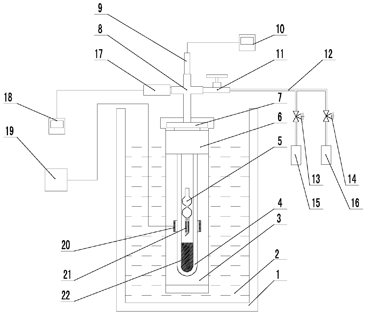 A device and method for measuring the mixed medium of refrigerating machine oil and refrigerant