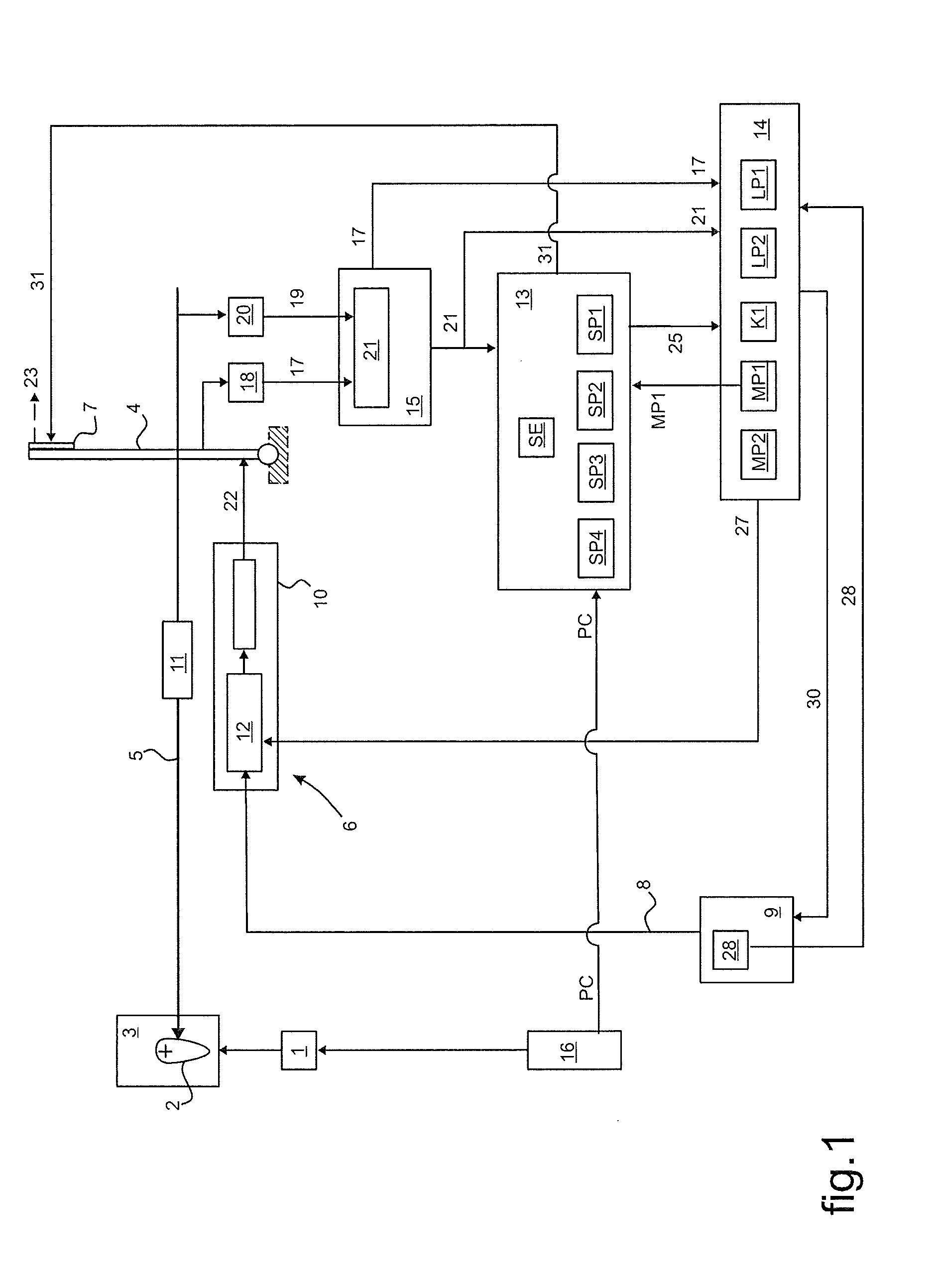 Device for warning a rotorcraft pilot by means of tactile signals and making use of a trim actuator connected to a flight control member