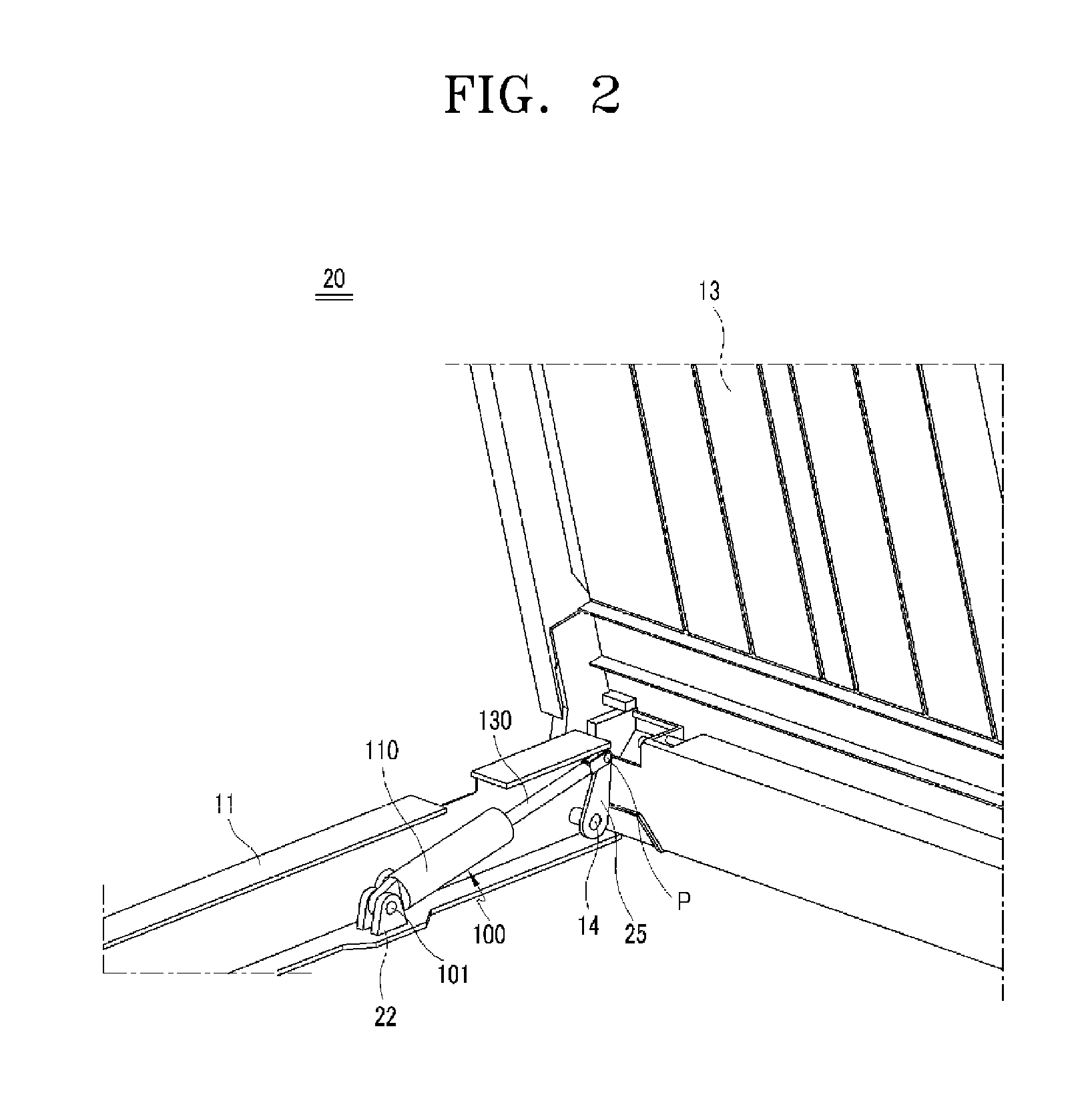 Integral buffering apparatus for automatically controlling flow rate of fluid and flat rack container including the integral buffering apparatus