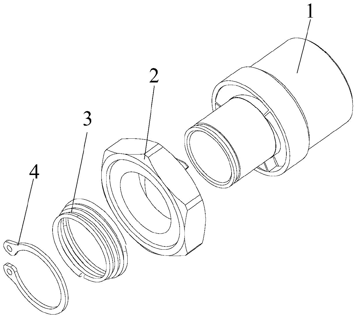 Disdisassembly-prevention union nut assembly, pipeline system and domestic appliance